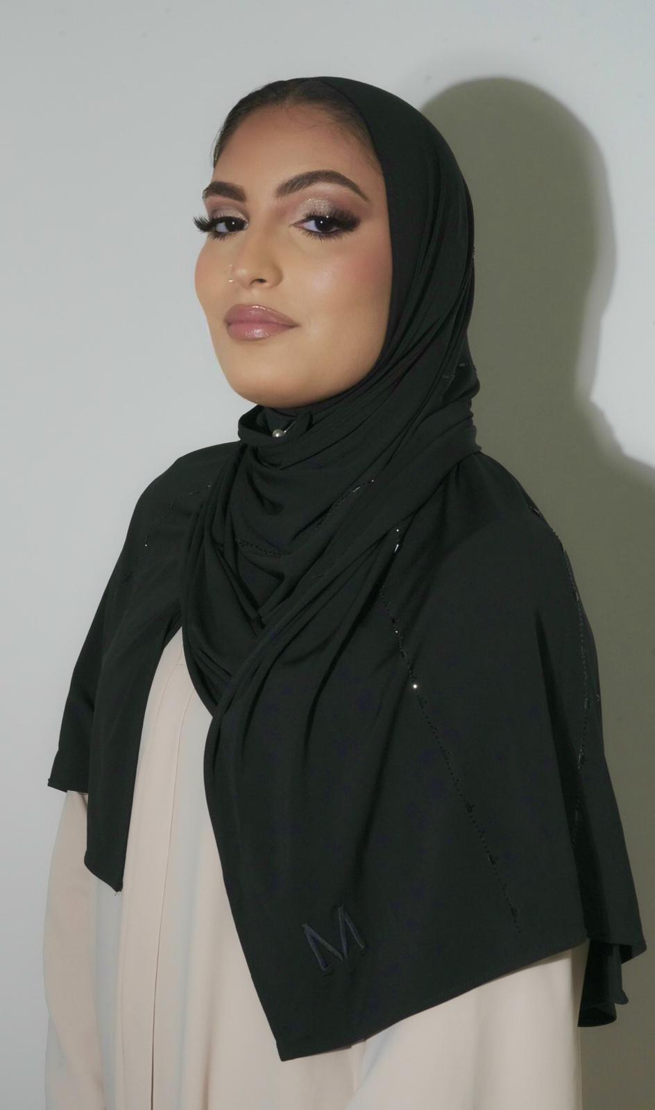 BLACK SPARKLE HIJAB